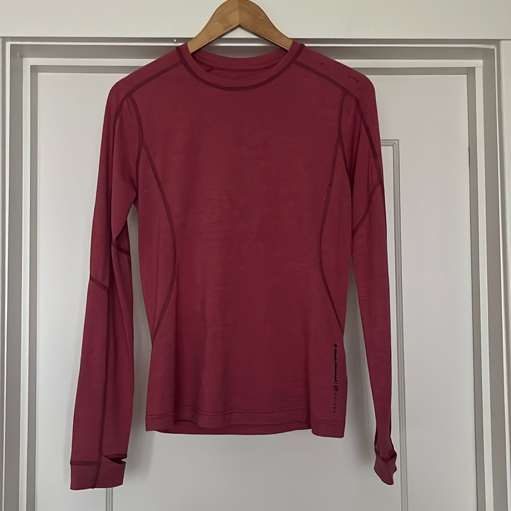 Black Diamond Long Sleeve Tee - Maroon